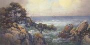 unknow artist Cypress Trees on the Monterey Coast Spain oil painting artist